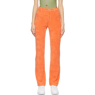 Maisie Wilen Mockumentary Straight-leg Trousers In Carrot