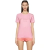 BALMAIN BALMAIN 粉色 CRYSTAL LOGO T 恤