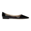 JIMMY CHOO BLACK LOVE BALLERINA FLATS