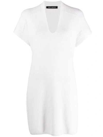 Iris Von Arnim Longline Cashmere Tunic Top In White