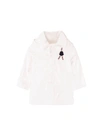 Moncler Genius Raincoat In Glossy White In White