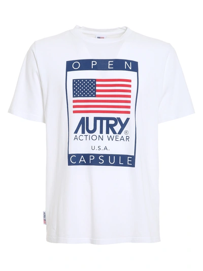 Autry Logo Crew-neck T-shirt In White