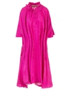 BALENCIAGA POLKA DOT DRESS IN FUCHSIA AND BLACK