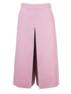 GUCCI WOOLEN AND SILK CULOTTE PANTS IN PEONY PINK