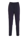 PESERICO SATIN SIDE BANDS PANTS IN BLUE