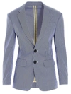 Dsquared2 Micro Checked Dean Over Blazer In Blue