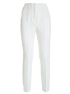 BLUMARINE LOGO CREPE PANTS IN WHITE