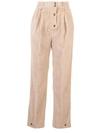 Etro High-rise Corduroy Straight Pants In Beige