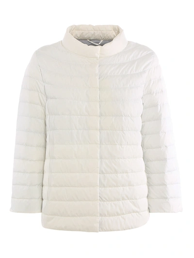 Add Lightweight Quilted Puffer Jacket In White