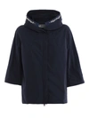 Add Waterproof Jacket With Rhinestones In Dark Blue