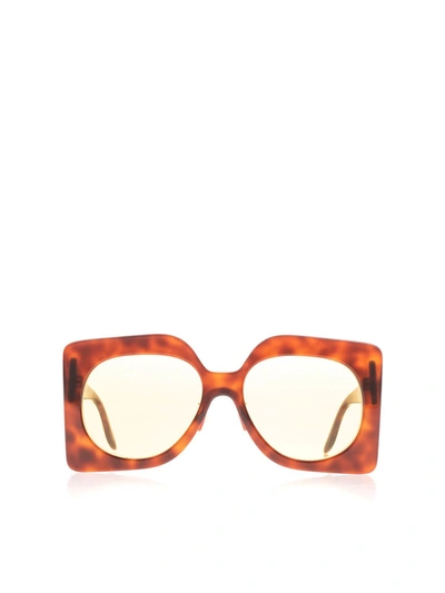 Gucci Square Sunglasses In Tortoiseshell Colour In Brown