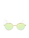 GUCCI ROUND SUNGLASSES IN GOLD AND LIGHT YELLOW COL