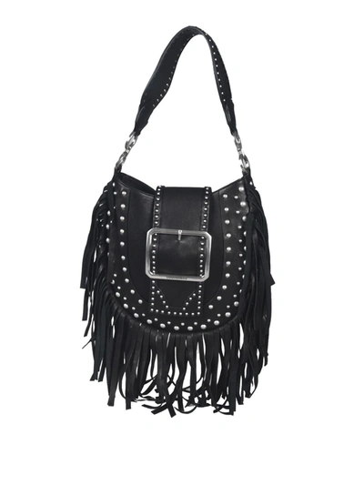 Dsquared2 Studs And Fringes Bag In Black