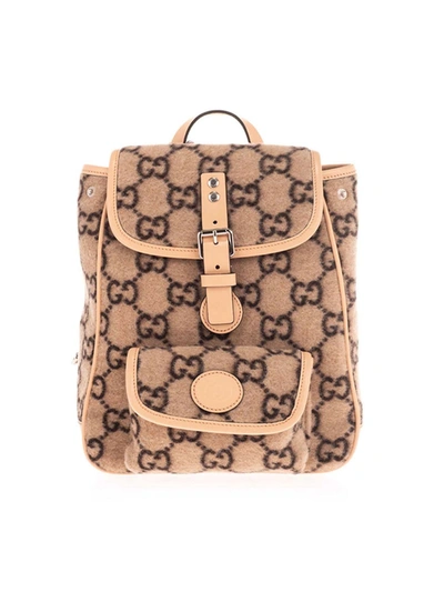 Gucci Kids' Gg Backpack In Beige