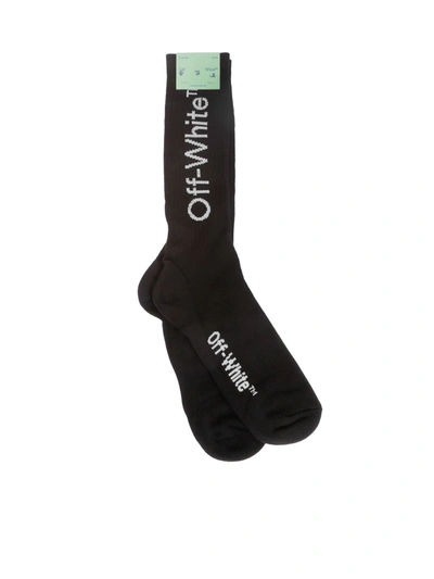 Off-white Diag Mid Socks In Black