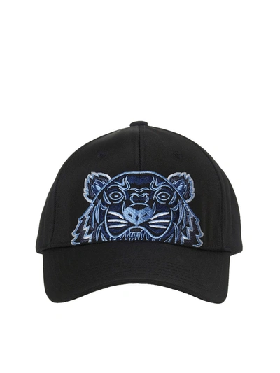 Kenzo Tiger Embroidered Techno Canvas Hat In Black