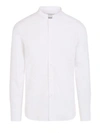 PAOLO PECORA MANDARIN COLLAR SHIRT IN WHITE