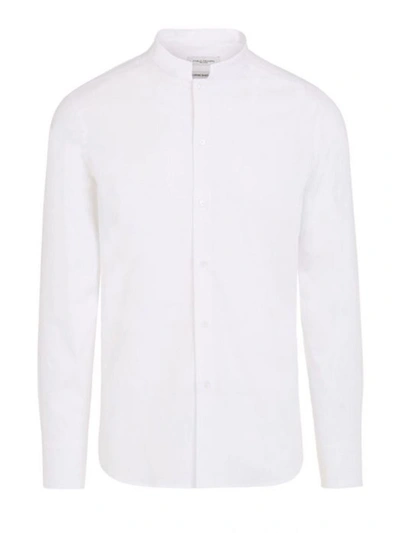 Paolo Pecora Mandarin Collar Shirt In White