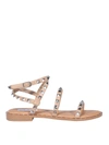 STEVE MADDEN STUDDED FAUX LEATHER SANDALS