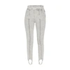 Isabel Marant Nanouli Slim-fit Mid-rise Distressed Stretch-denim Trousers In Light Grey