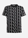 VALENTINO COTTON T-SHIRT WITH VLTN ALL-TIMES PRINT,11758403