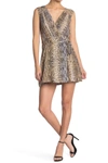 Calvin Klein Snake Print Romper In Khaki Mult
