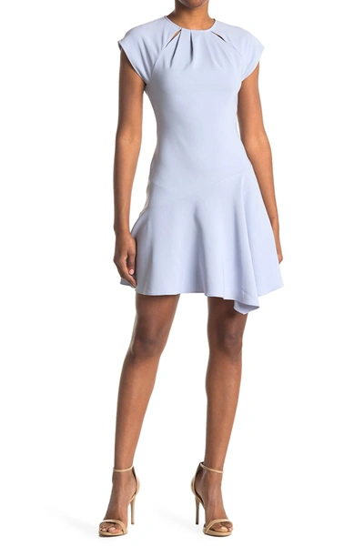 Reiss Belle Cap Sleeve Asymmetrical Hem Mini Dress In Pale Blue | ModeSens
