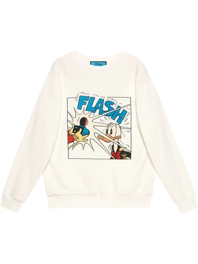 Gucci White Disney Edition Donald Duck 'flash' Sweatshirt