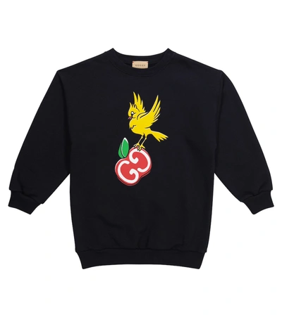 Gucci Kids' X Freya Hartas Cotton Sweater In Black