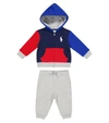POLO RALPH LAUREN BABY棉质混纺帽衫和运动裤套装,P00538580