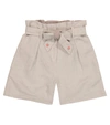 BONPOINT NATH COTTON AND LINEN PAPERBAG SHORTS,P00554286