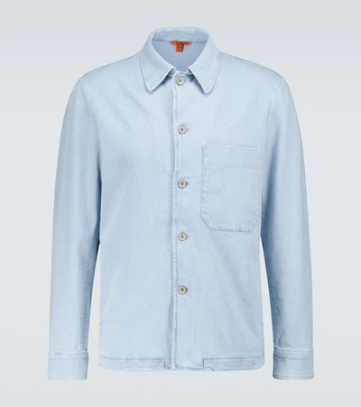 Barena Venezia Rocheo Cotton-blend Overshirt In Blue