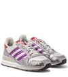 Adidas Originals Zx 500 Sequin Sneakers In Silver In Silver