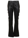 OFF-WHITE TAILORED FITTED LEATHER PANT,OWJB014R21LEA001.1000 1000 BLACK NO COLOR