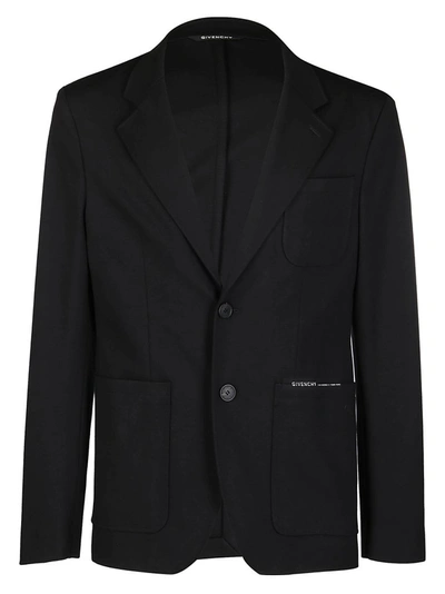 Givenchy Single-breasted Jacket With Logo In Black