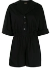 ADAM LIPPES WIDE-LEG COTTON PLAYSUIT