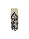 Valentino Garavani Woman Maxi Skirt Acid Green Size 4 Cotton In Yellow