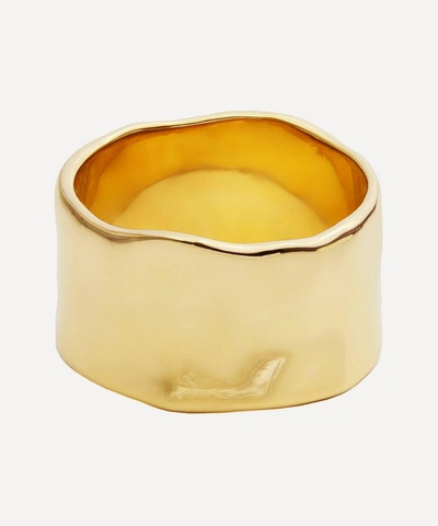 Monica Vinader Gold Plated Vermeil Silver Siren Muse Wide Band Ring