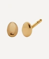 MONICA VINADER GOLD PLATED VERMEIL SILVER NURA MINI NUGGET STUD EARRINGS,000725020