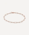 Monica Vinader Alta Textured 18ct Rose Gold-plated Vermeil Sterling Silver Bracelet In Rose Gold