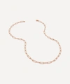 Monica Vinader Rose Gold Plated Vermeil Silver Alta Textured Chain Necklace In Rose Gold