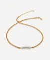 Monica Vinader Nura Biwa Pearl And 18ct Gold-plated Vermeil Sterling Silver Necklace In Gold
