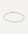 Monica Vinader Silver Alta Textured Chain Bracelet In Silver
