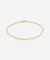 MONICA VINADER GOLD PLATED VERMEIL SILVER ALTA TEXTURED CHAIN ANKLET,000725030