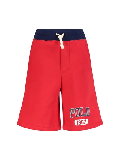 Polo Ralph Lauren Kids Shorts For Boys In Red
