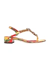 Dolce & Gabbana Toe Strap Sandals In Yellow