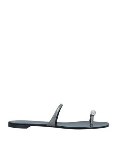Giuseppe Zanotti Toe Strap Sandals In Silver