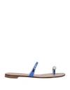 Giuseppe Zanotti Crystal Toe Strap Sandals In Blue