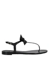 Alexandre Birman Toe Strap Sandals In Black