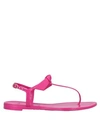 Alexandre Birman Fuchsia Rubber Flip Flops In Pink